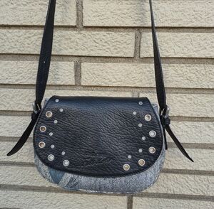 Roberto Cavalli “Freedom”  Crossbody Flap Bag with Silver Studs, Retro Y2K